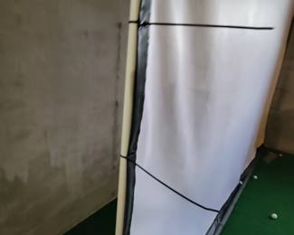 CARL'S STANDARD IMPACT GOLF SCREEN WITH LOOP 9' X 12' WITH CUSTOM BUILT PVC FRAME/STAND