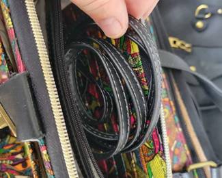 SAKROOTS Rainbow Spirit large handbag w/shoulder straps slouchy tote and matching wallet priced separately $30 and $15 respectively