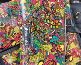 SAKROOTS Rainbow Spirit large handbag w/shoulder straps slouchy tote and matching wallet priced separately $30 and $15 respectively