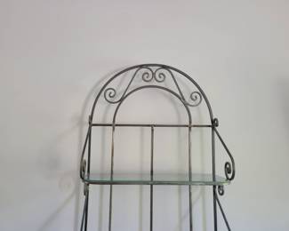 FOUR TIER GLASS TOP BACKER'S RACK/ PLANT STAND $50