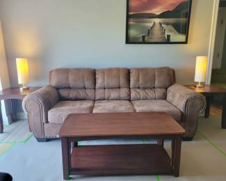 NAILHEAD TRIM SOFA $175, CHAIR $75 AND OTTOMAN $30.....TOTALS ALL 3 FOR  $280