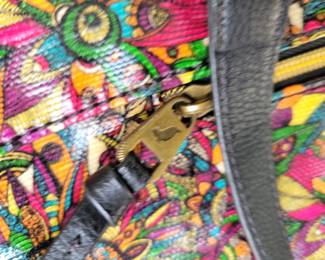 SAKROOTS Rainbow Spirit large handbag w/shoulder straps slouchy tote and matching wallet priced separately $30 and $15 respectively