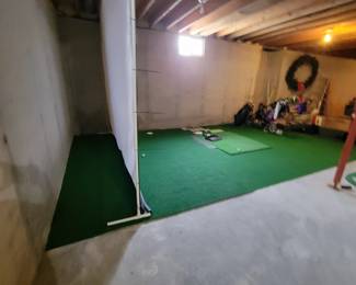 CARL'S STANDARD IMPACT GOLF SCREEN WITH LOOP 9' X 12' WITH CUSTOM BUILT PVC FRAME/STAND