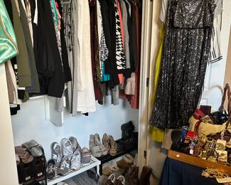 Vast selection of designer and casual clothing for women, men, and small children.  