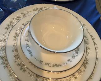 Eight  5-pc place setting + several extra pieces of Brookdale by Lenox fine china