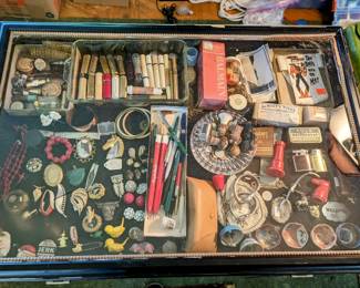 Vintage make up. Lucite jewelry Bakelite