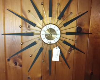 Star Burst MCM wall clock