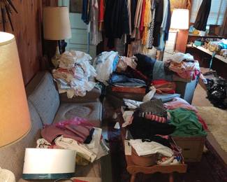 Basement of Vintage women's clothing 