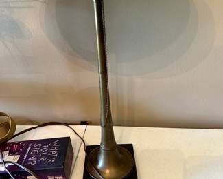 Brass bugle horn lamp 