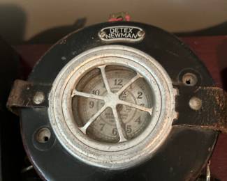 Vintage clock watch with keys and manuals