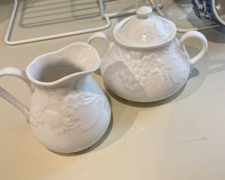 Wedgewood cream and sugar