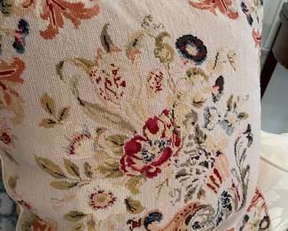 Pair needlepoint pillows