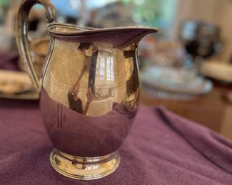 Sterling pitcher/ monogrammed 