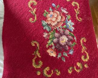 Needlepoint foot stool