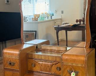 Art Deco waterfall vanity