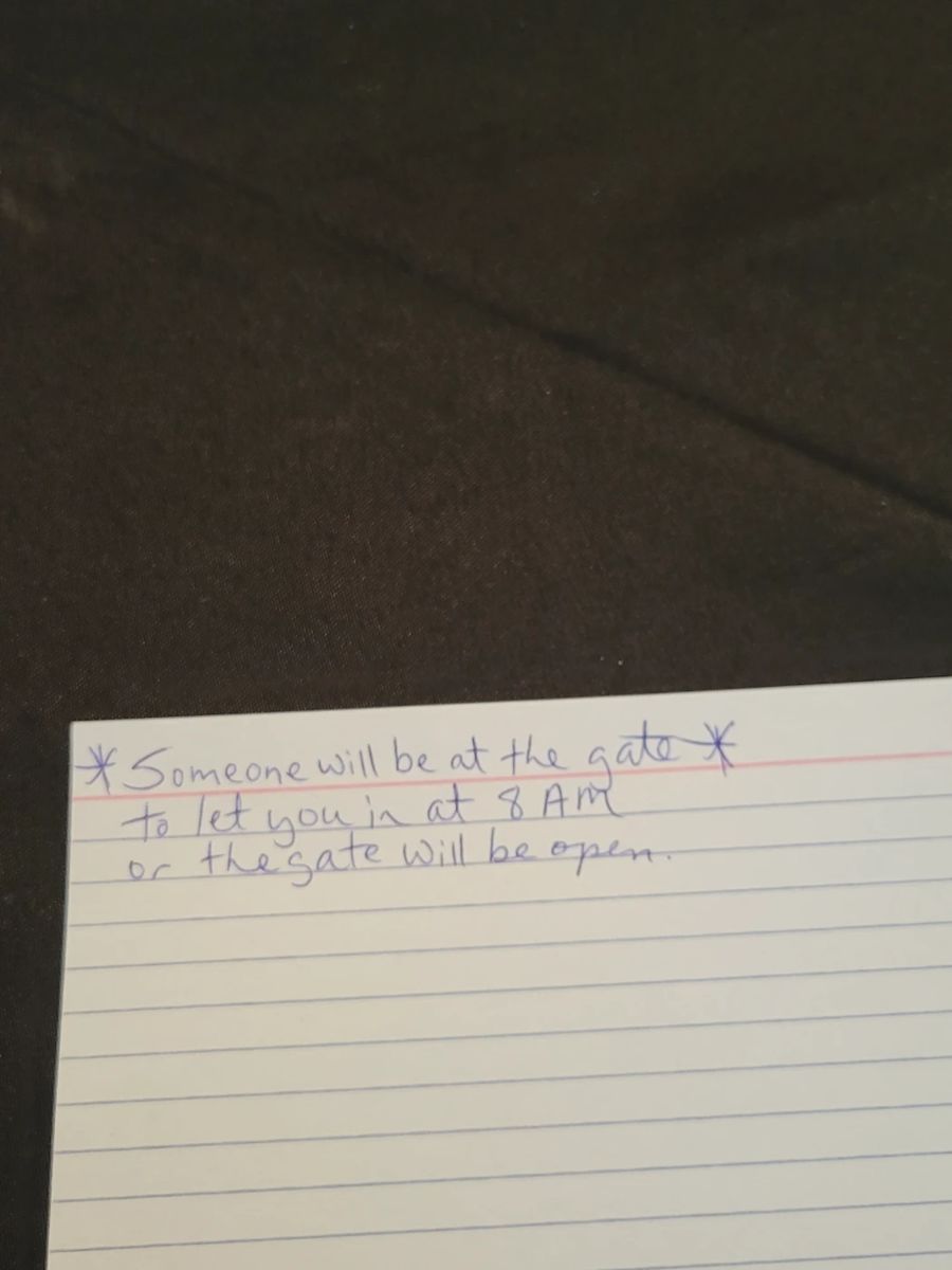 If no one is at the gate, the code is 716681.