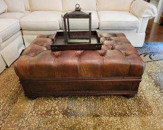 Leather ottoman.  Sofa not for sale.