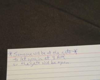 If no one is at the gate, the code is 716681.