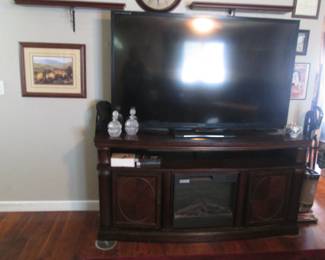 Entertainment Credenza, Electric Fireplace/Remote 72" X 20" X 36"