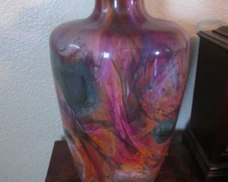 LaChaussee Art Glass Vase, Signed, 2008