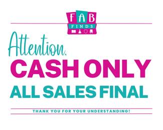 Will Take Zelle or Credit Cards on Purchases of $300 or more FIRM! (4% Handling Fee on CC)