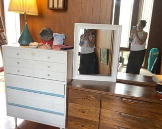 The turquoise lamp is sold