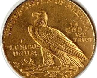 1916 S Au50 $5 Gold