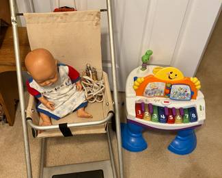 Vintage toys and stroller