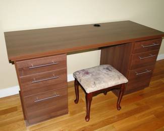 Desk, ottoman