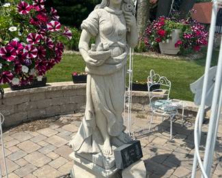 Buy it now price full size cement statue $590.