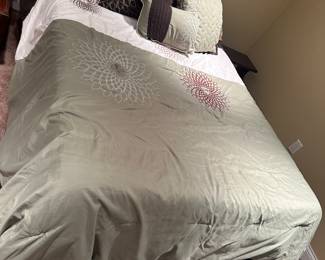 Newer complete bed in a spare room, hardly used, beautiful quality mattress, always kept in a quality mattress cover, but it right now price $225.00 full size.