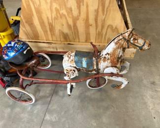 All original , hard to find, antique horse $475.00 but it now! Just needs horse hair!