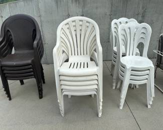 Choice of like new stacking chairs. $9 ea. with a buy it now option, your choice.