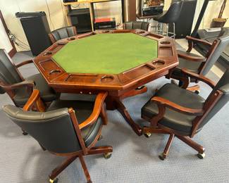 $1,200 buy it now option. Excellent , table top changes to just a table. These chairs alone new were $399 each,