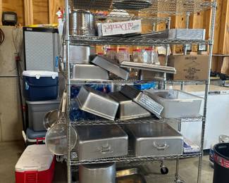 Choice of any 1 of these 2 rolling steel shelves buy it right now price $ 95 each.