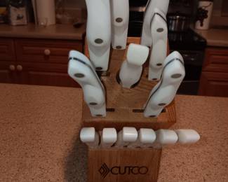 Set of Cutco knives with rare white handles