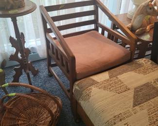 RARE! Jack Daniels mcm chair and ottoman made by Davis Furniture Co. of Tennessee