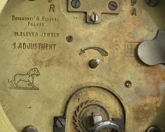 Duverdrey & Bloquel miniature wall clock from France, antique