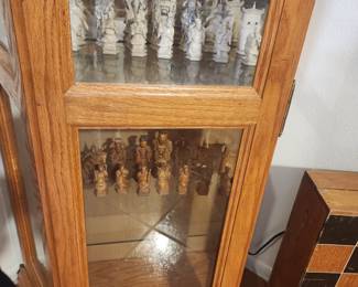 Carved Asian Chess Set