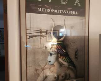 Aida framed and matted poster circa 1978