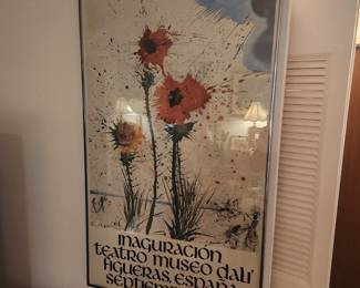 Dali 1974 opening at Teatro Musea Figueres, Spain framed poster