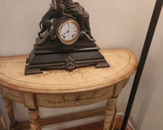 Diana the Huntress with Greyhound bronze clock by Seth Thomas