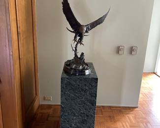 Douglas Van Howd Eagle Swooping in on salmon and water $12,000 This piece is the original.
