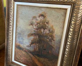 Henderson - Painting of a Eucalyptus. Plein Air Painting by N Henderson 2001