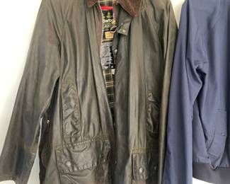 Men's Vintage Barbour Beaufort Green Cotton Wax Coat Jacket