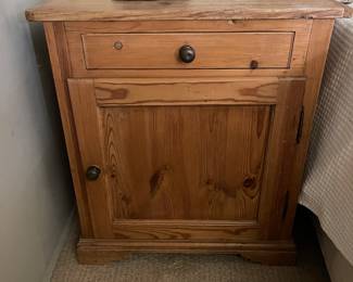 pine bedside table