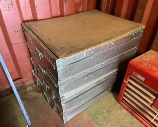 #6502 • (4) Zeigel Engineering Large Display Cases