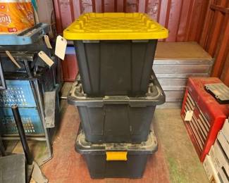 #6500 • (3) Large Plastic Totes
