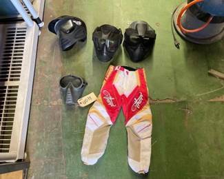 #6072 • (4) Face Protection Masks & Kids Moto Pants