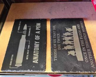 #6048 • (2) Slated Signs